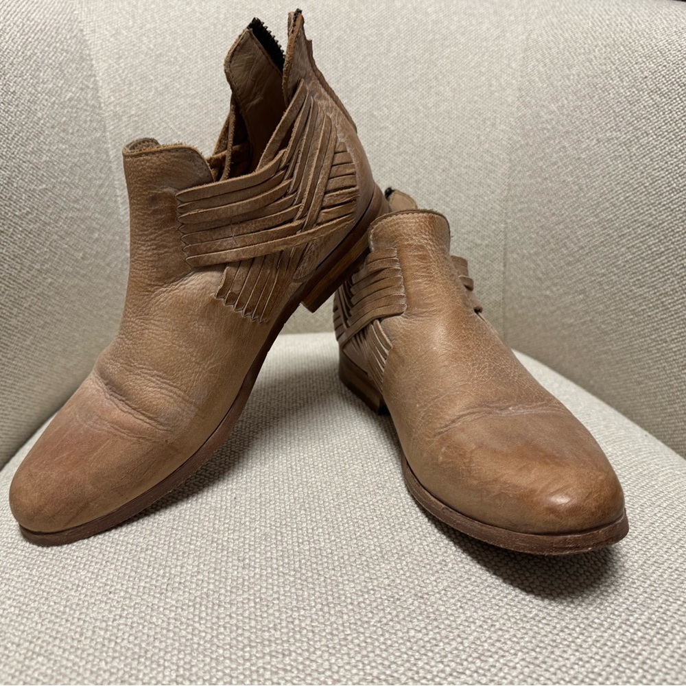 Baske | Boho Western "Lexi" Leather Fringe Low-Cut Ankle Boots/Bootie W7